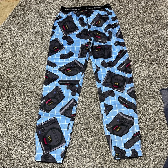 Peter Alexander Junior Blue Sega Video Game Pajama Pants 10 Thin Lightweight - Picture 1 of 9